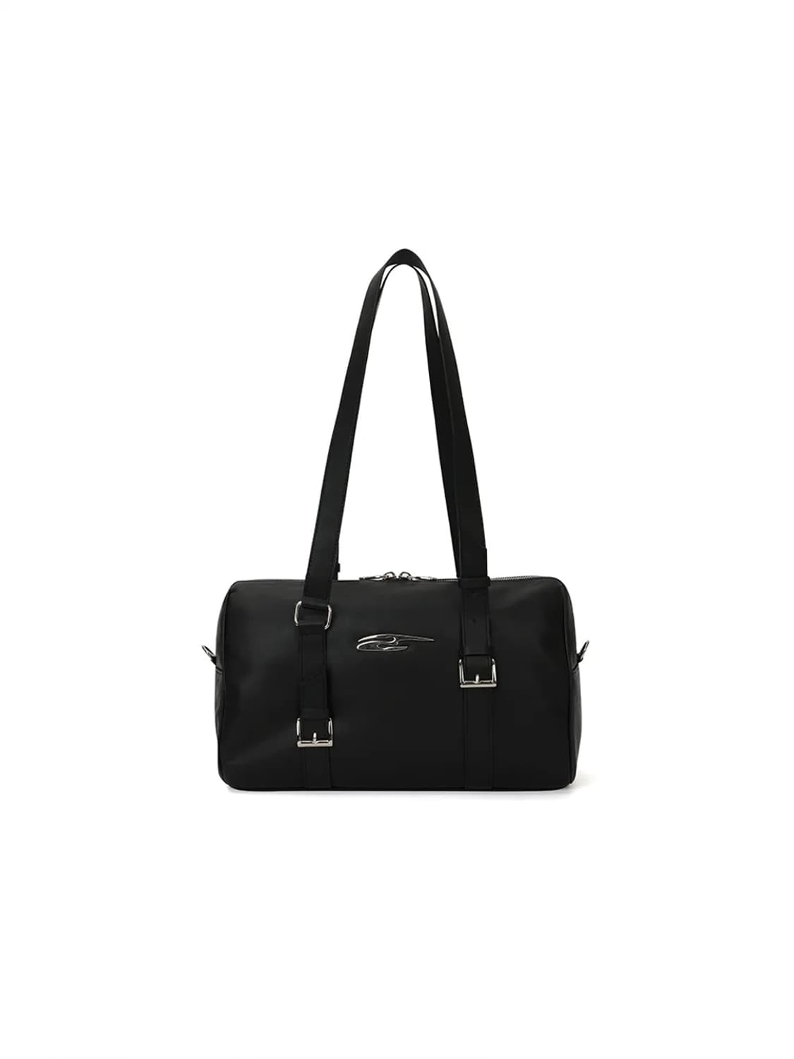 LEEY PLAQUE BELT TOTE BAG BLACK 도트백 블랙 상품이미지1