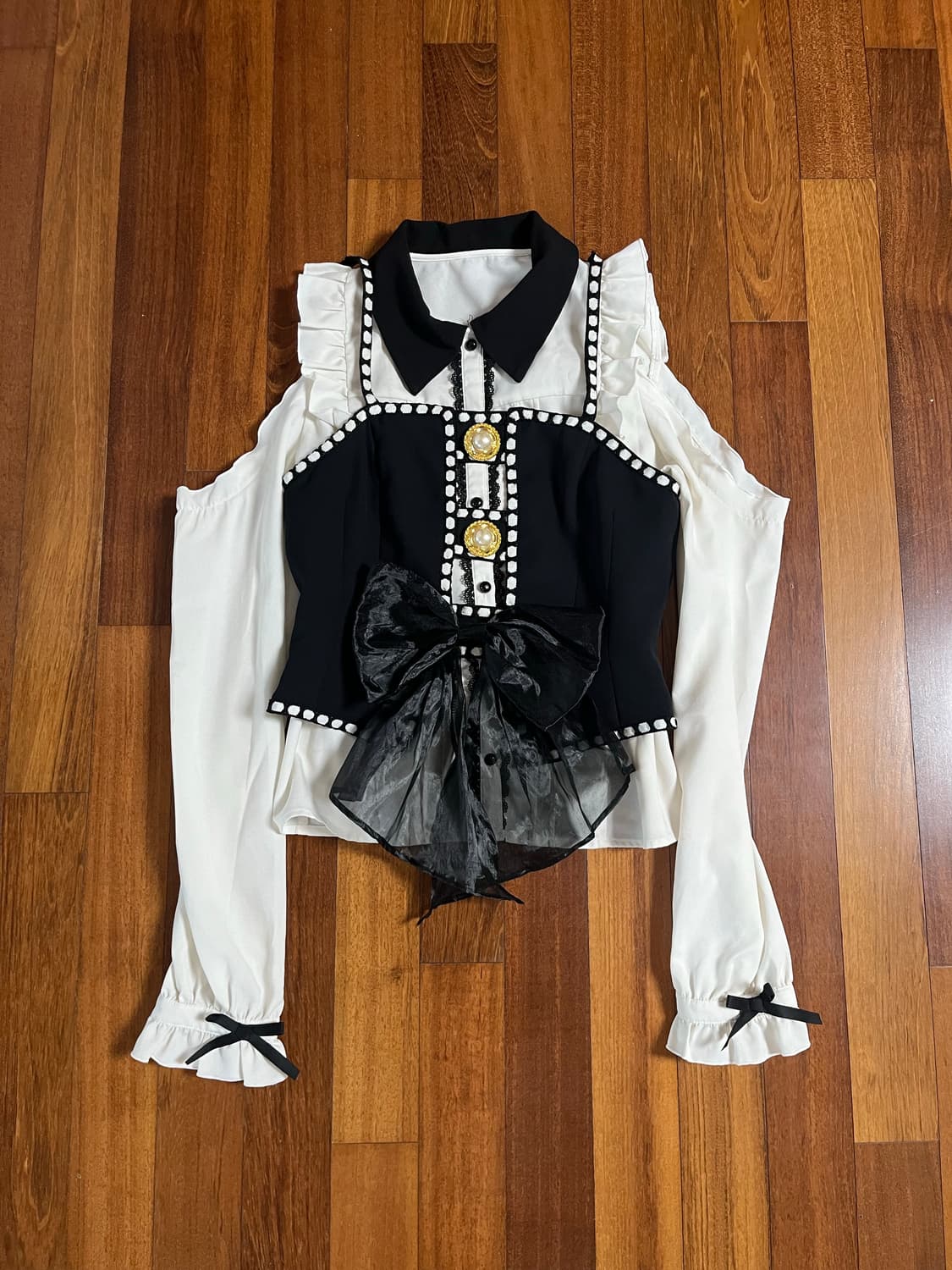 일브 디마럽 블라우스 빅리본 나시 세트 히메갸루지뢰계양산형로리타리즈리사 상품이미지1