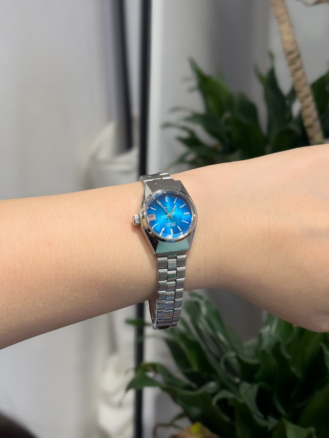 빈티지 세이코 컷글라스 블루 상품이미지2