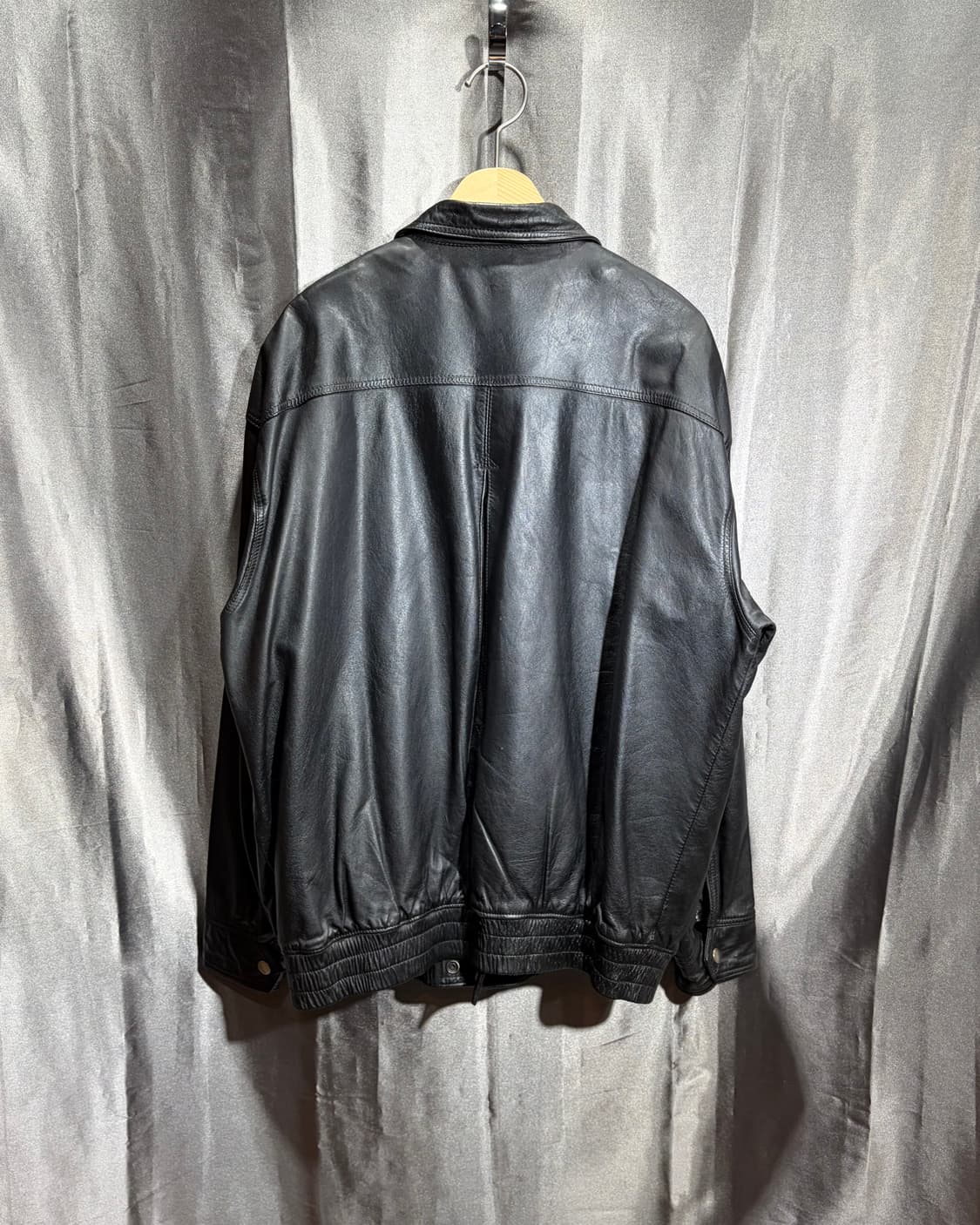 XL 투포켓 카라 버튼 라이더 레더자켓 상품이미지3