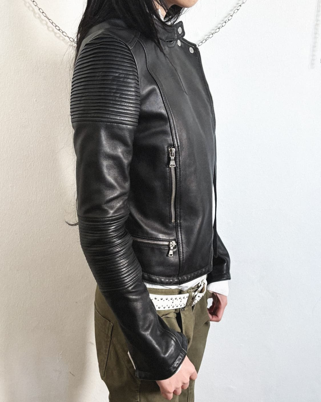 닐바렛 아카이브 사선지퍼 펜싱 라이더자켓 상품이미지2