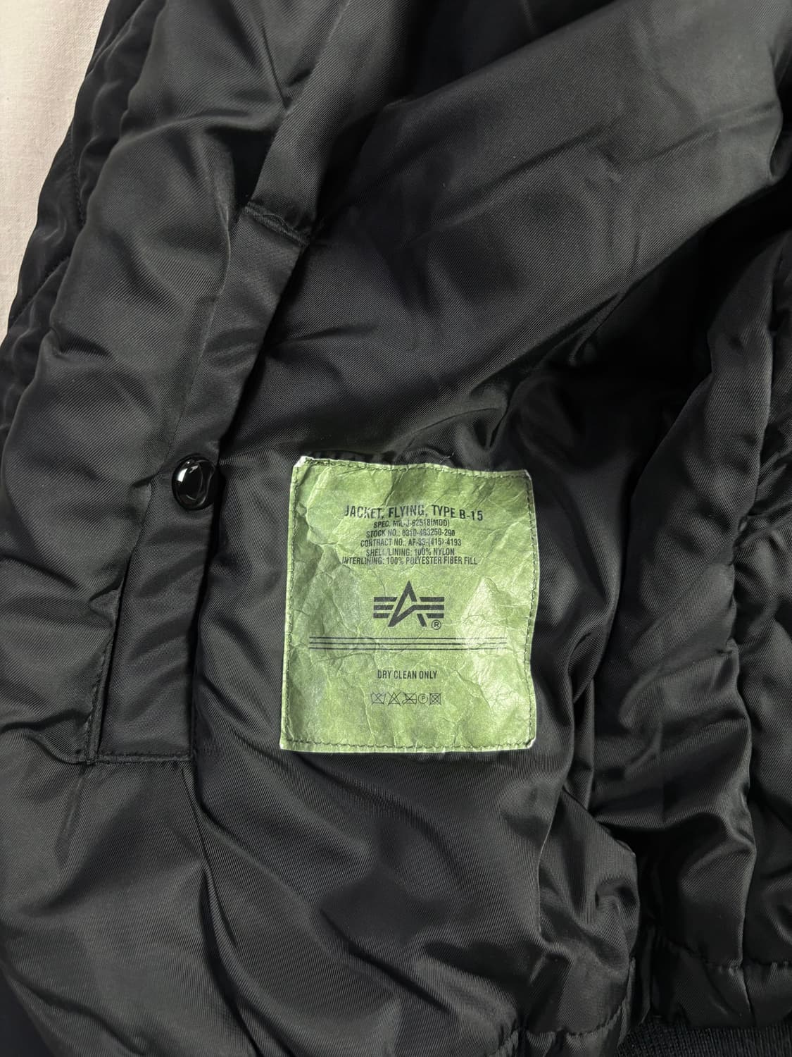 Alpha Industries 알파인더스트리 B-15 봄버 자켓 L 상품이미지4