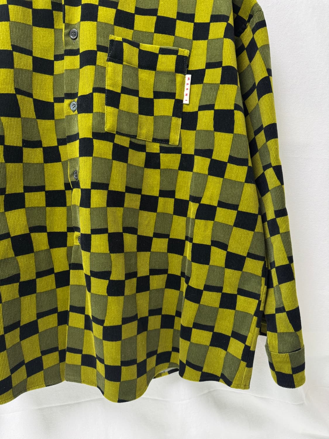 마르니 코듀로이 체크 셔츠 46 상품이미지6