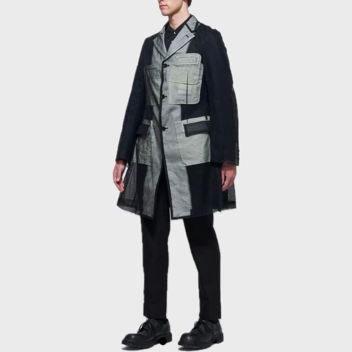 (택있음)25ss 꼼데가르송 옴므플러스 튤 자켓 m(시착 1회) 상품이미지6