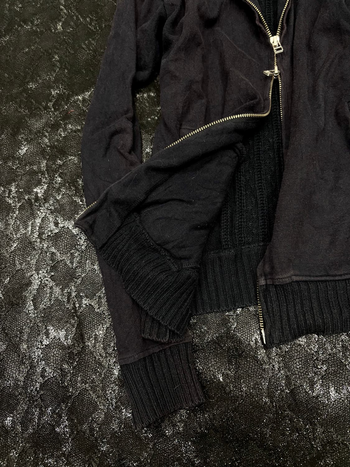 “COMME CA MEN” Deep Navy Knit Detail Hoo 상품이미지2