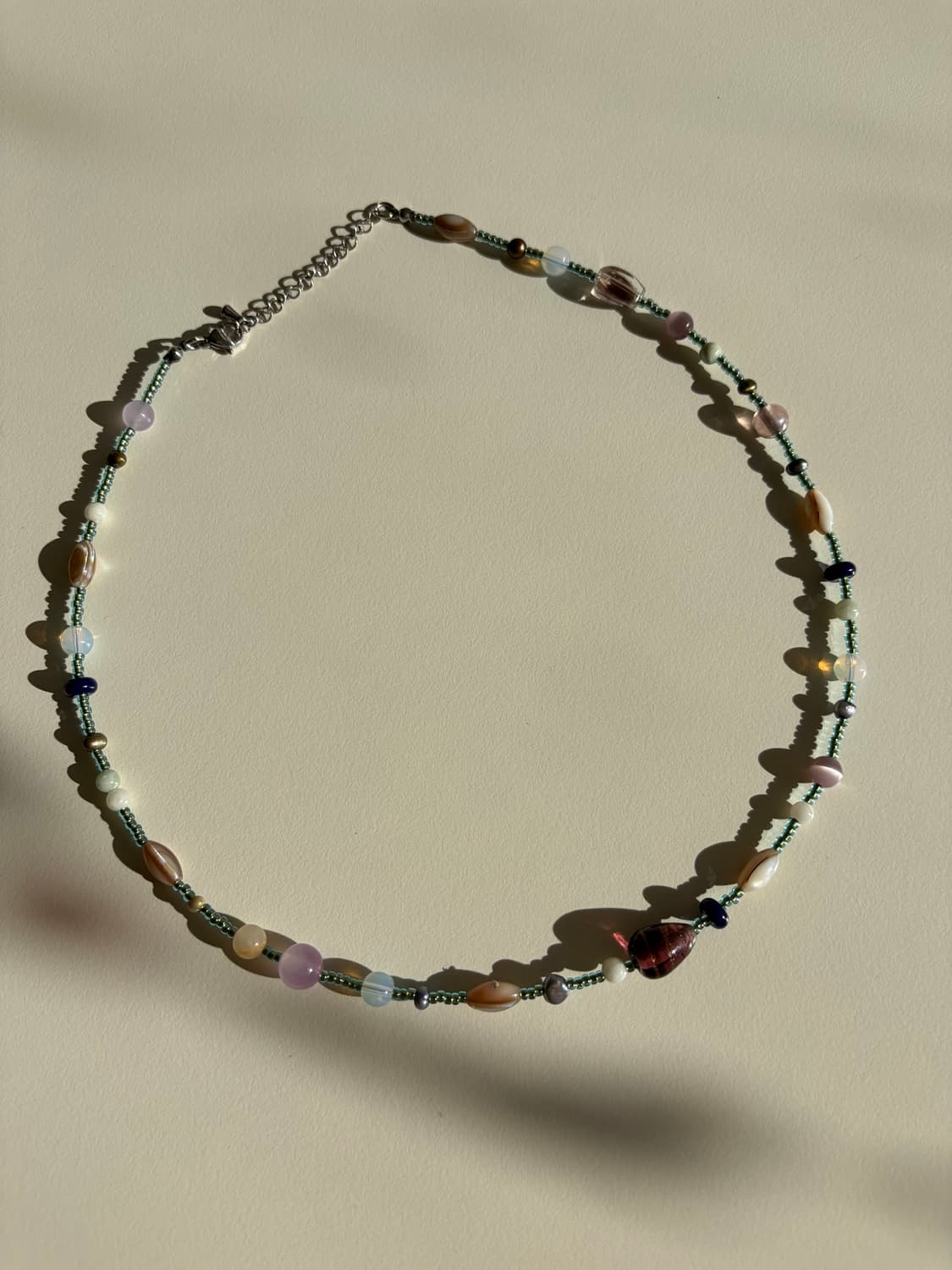 Wood clock necklace 상품이미지2