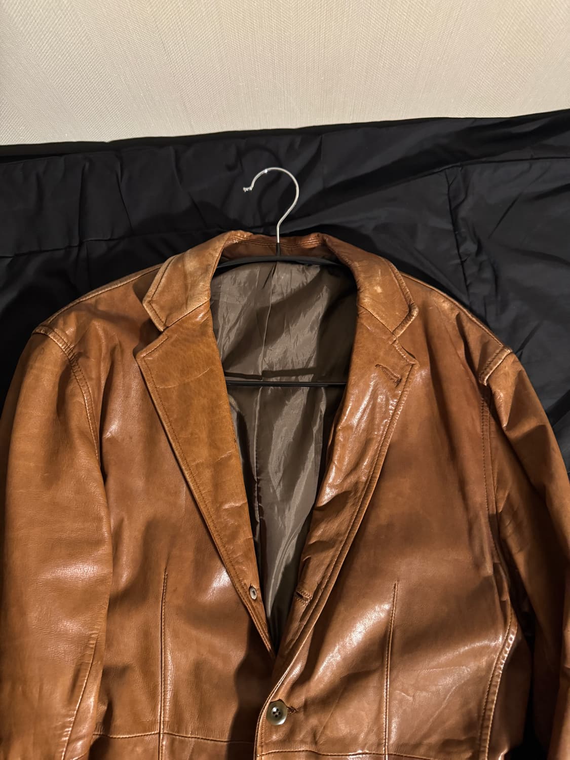 일본 빈티지 소가죽 블레이저 상품이미지2