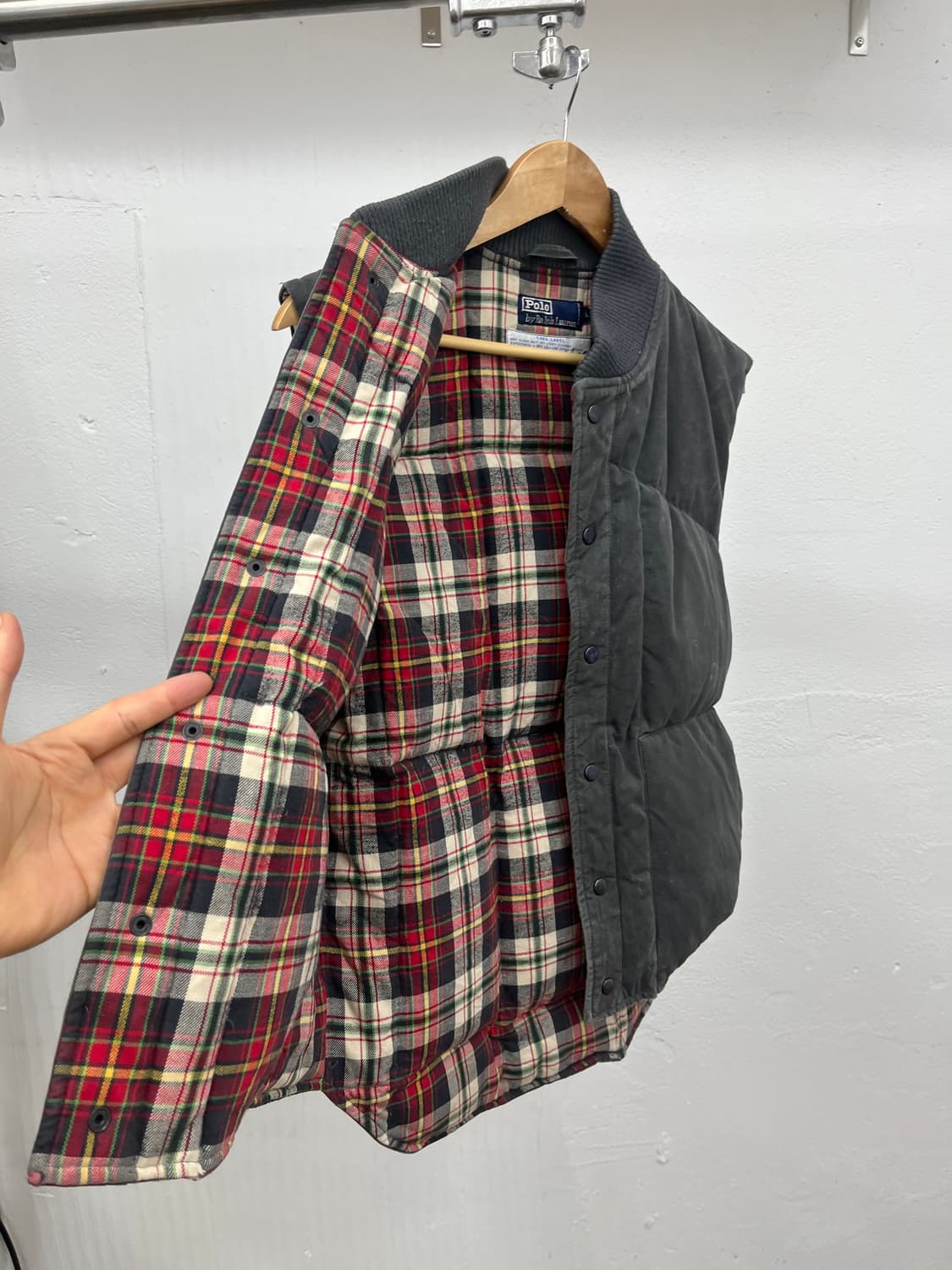 L) 80~90s POLO  8:2 PADDING WASHED VEST 상품이미지4