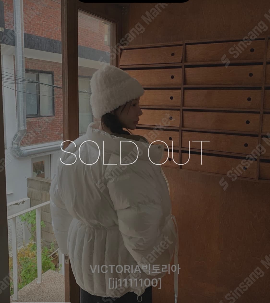 (새상품) 빅토리아 화이트 하프패딩(착샷있음) 상품이미지9