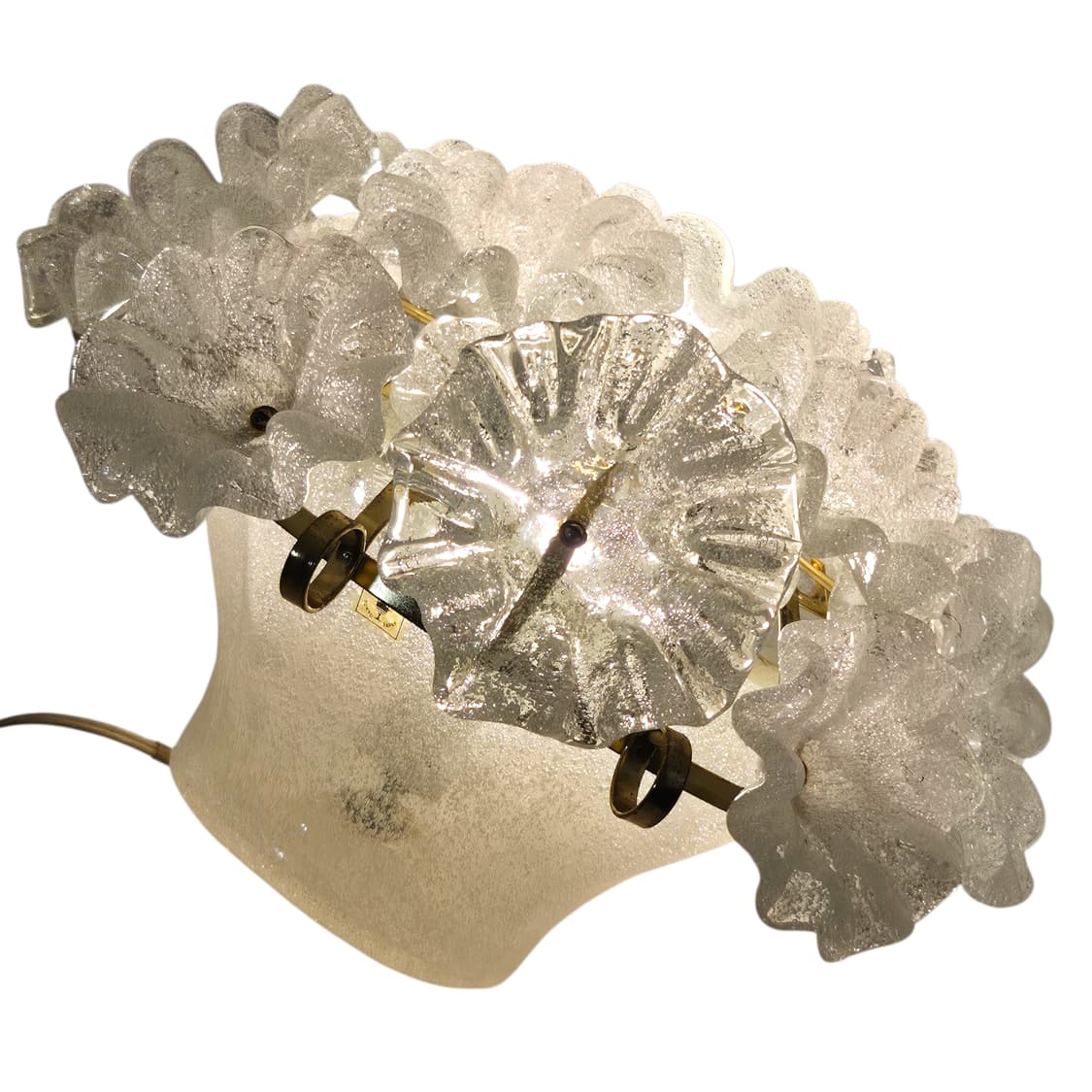 60s 이와타 핸드블로운 마블 대형 꽃바구니 램프 상품이미지3