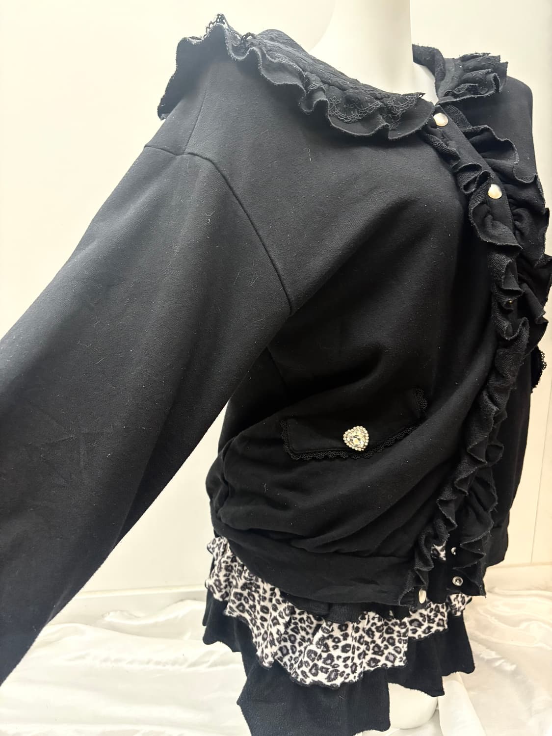 갸루 레이스 러플 집업 상품이미지2