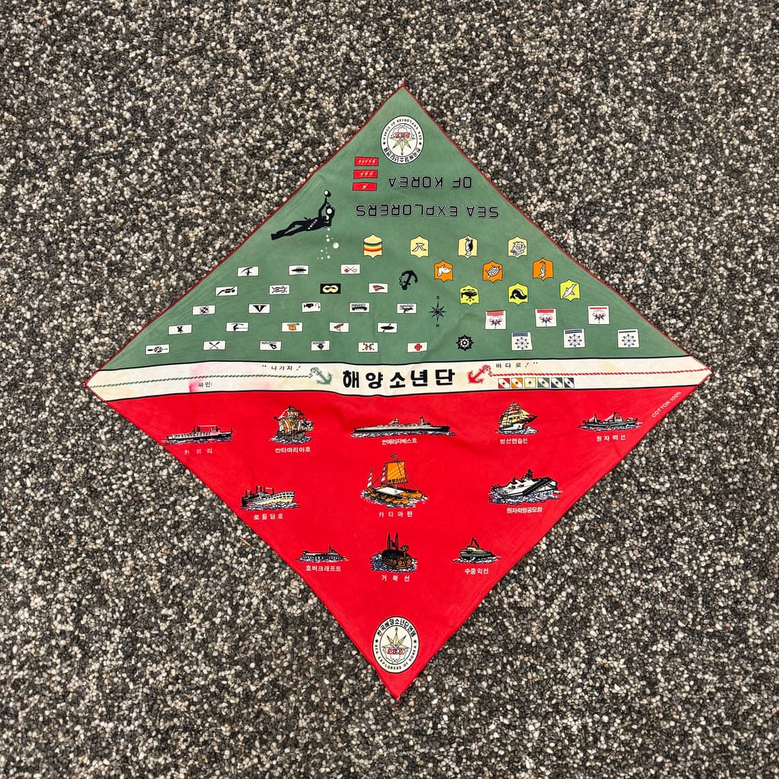 80s 해양소년단 빈티지 반다나 (54x52cm)   상품이미지1