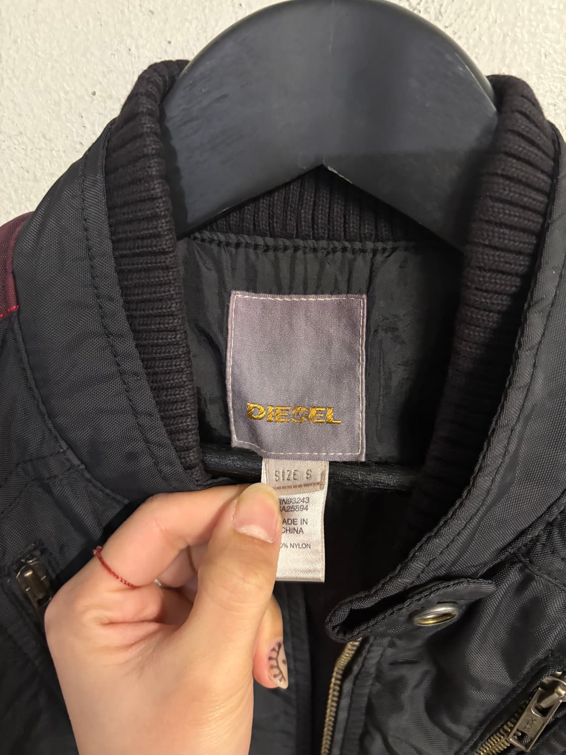 DIESEL biker jacket burgundy  상품이미지7