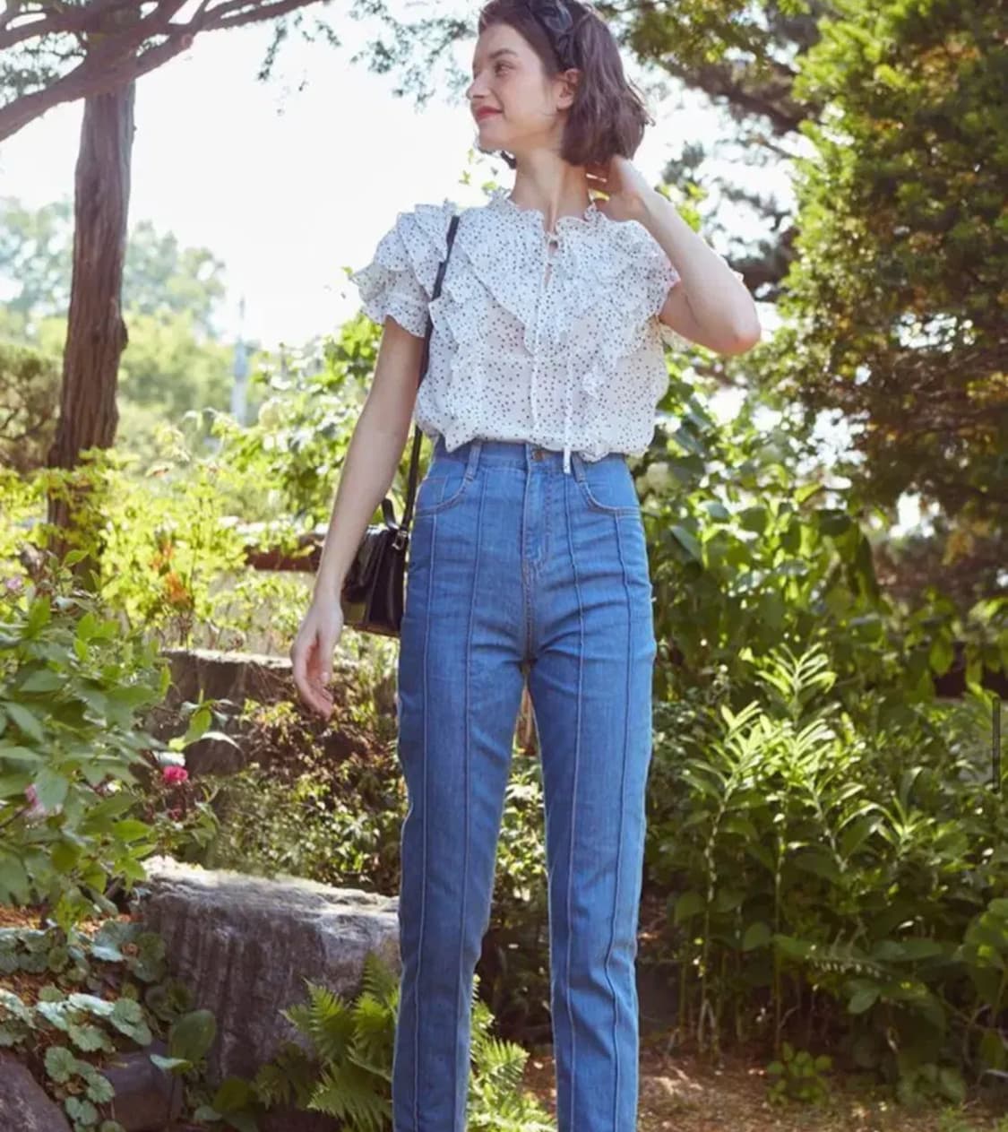 바이탈사인 프릴 윙 블라우스 Dot 상품이미지4