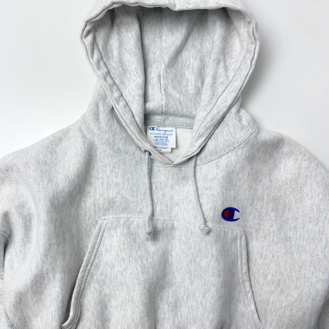 [중고] 챔피온 리버스 위브 크롭 후드티 그레이 상품이미지3