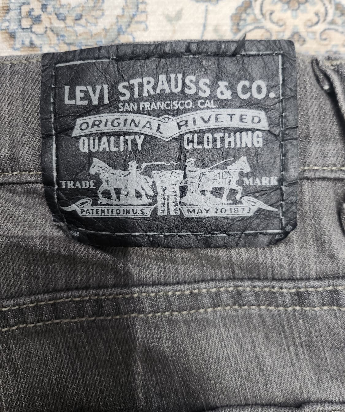 리바이스 511 슬림핏 그레이 데님 팬츠 33/30 상품이미지4