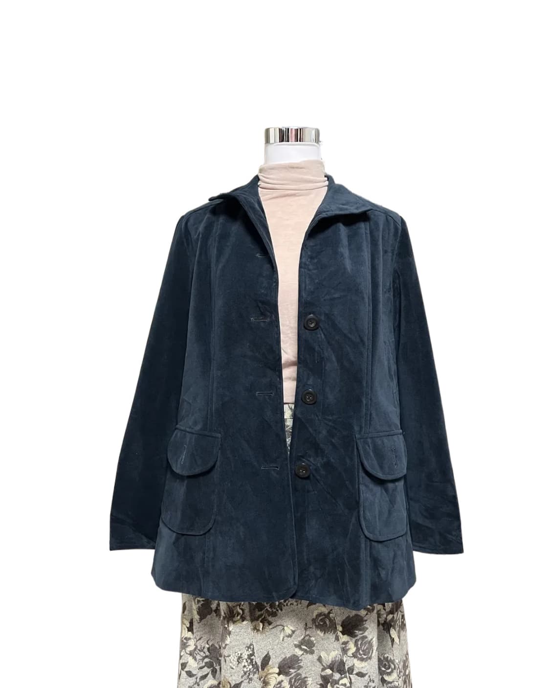 Navy suede jacket 상품이미지4