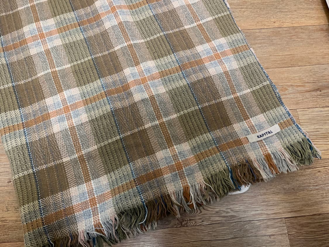 캐피탈 KAPITAL 체크 머플러 블랭킷 상품이미지2