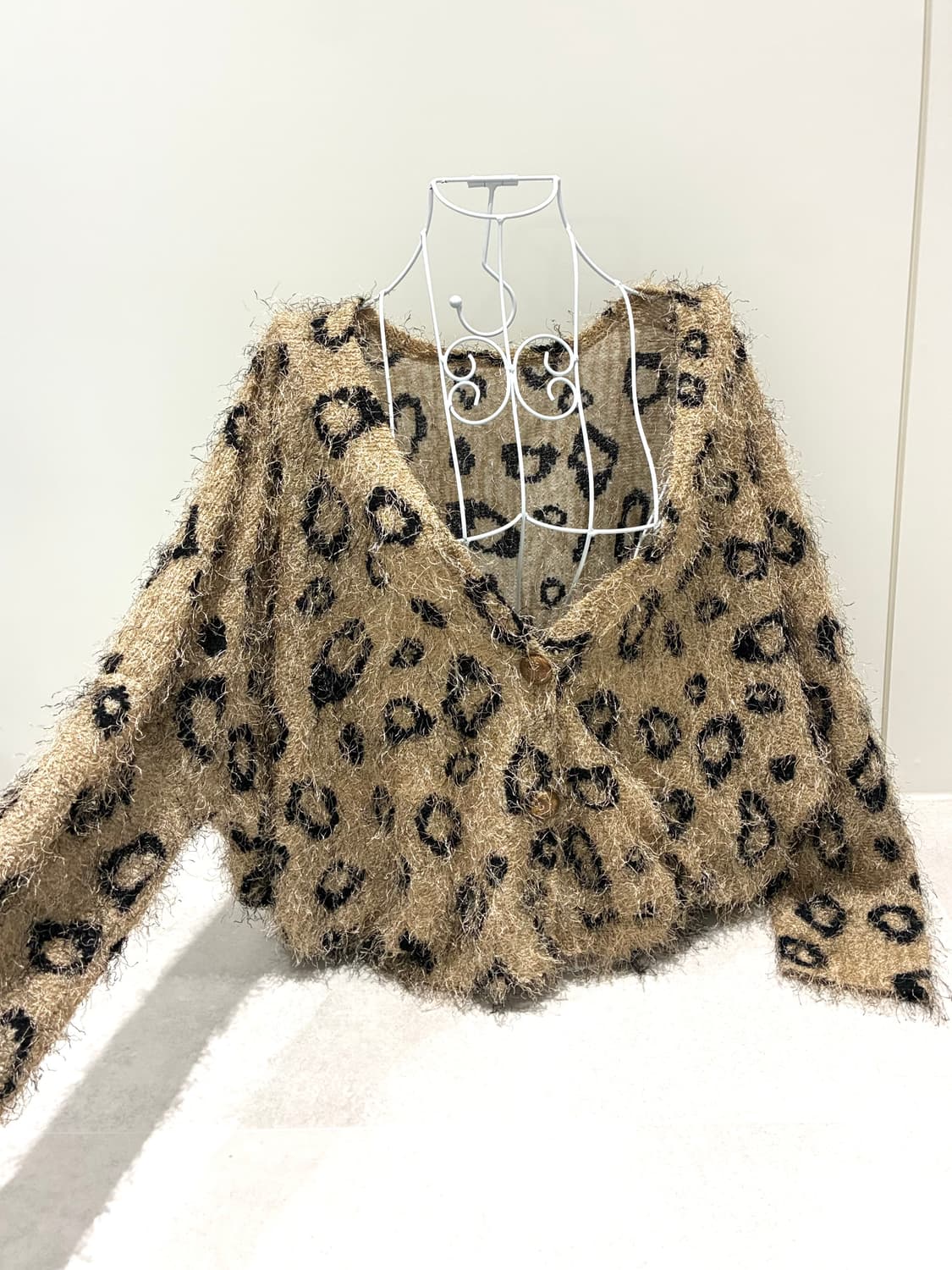 호피 퍼 가디건 상품이미지1