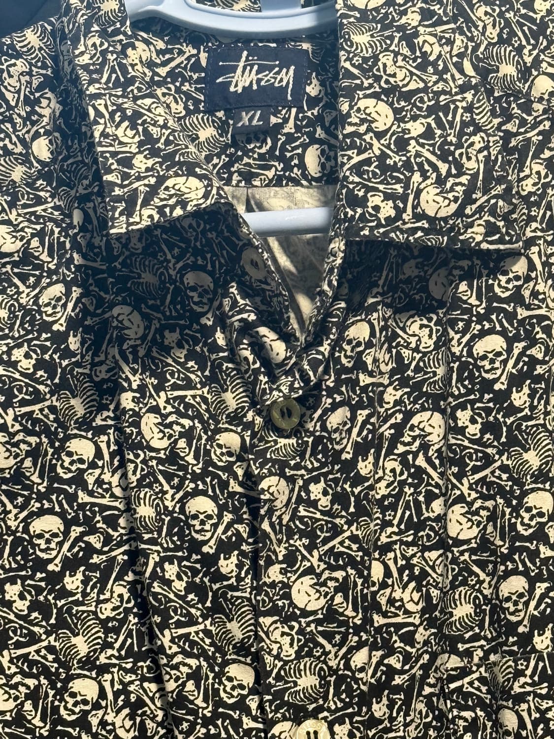00’s old stussy skull shirt xl 상품이미지3