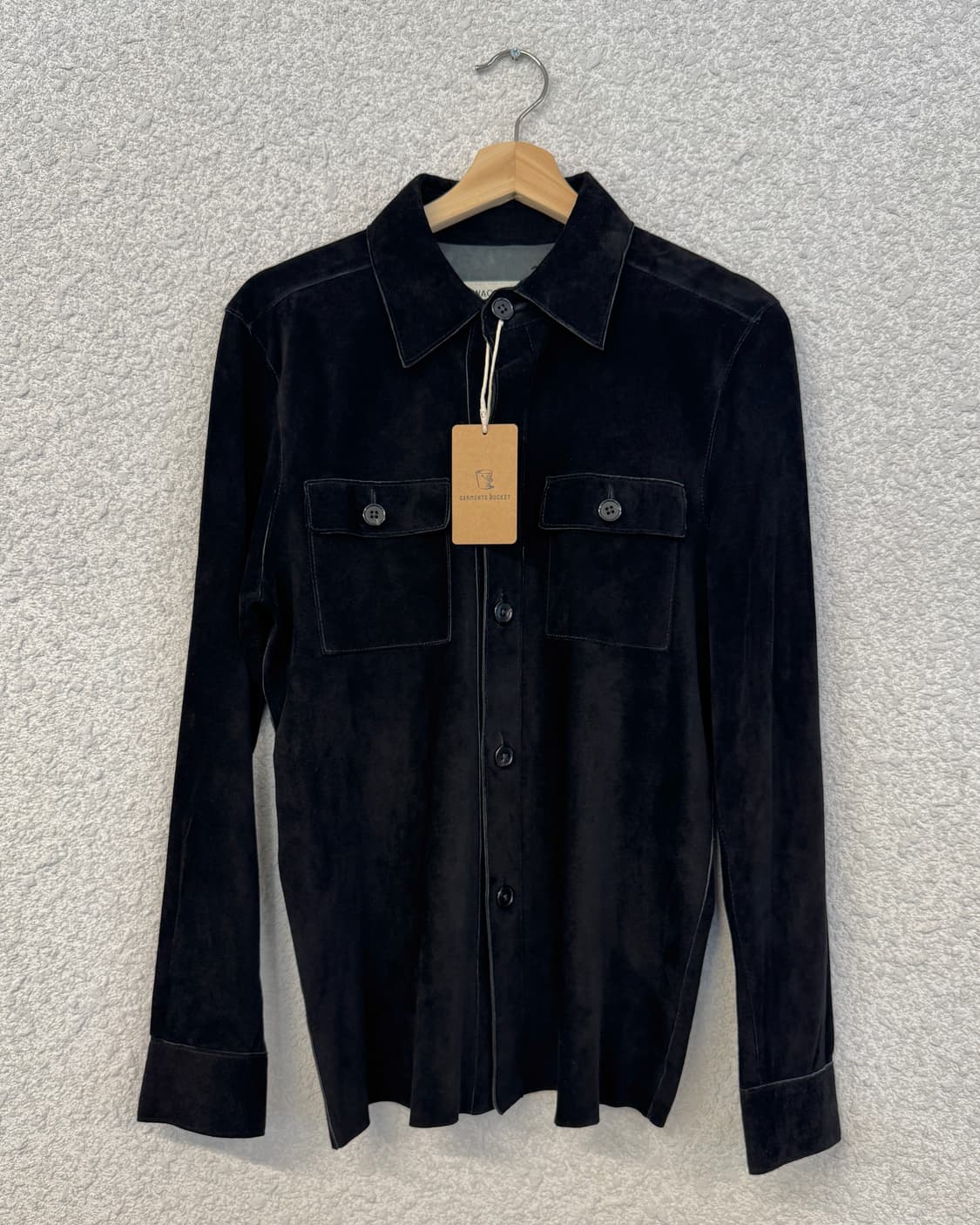 와코마리아 고트스킨 스웨이드 셔츠 상품이미지3