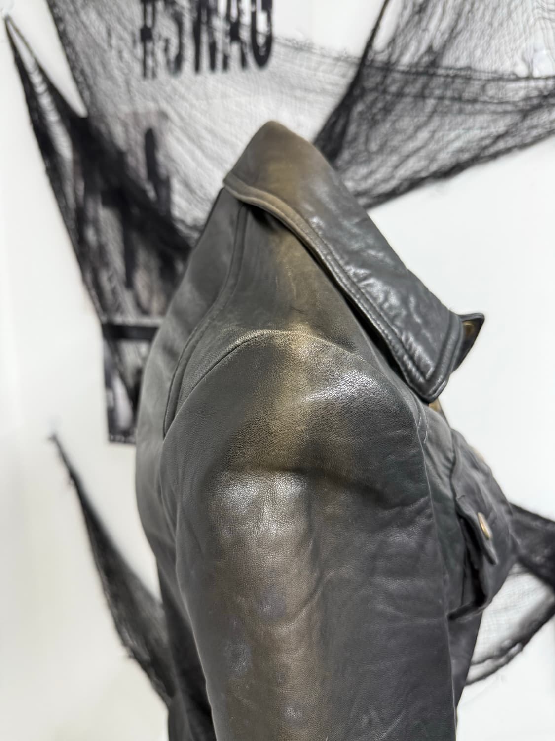 Button detailed leather jacket 상품이미지7