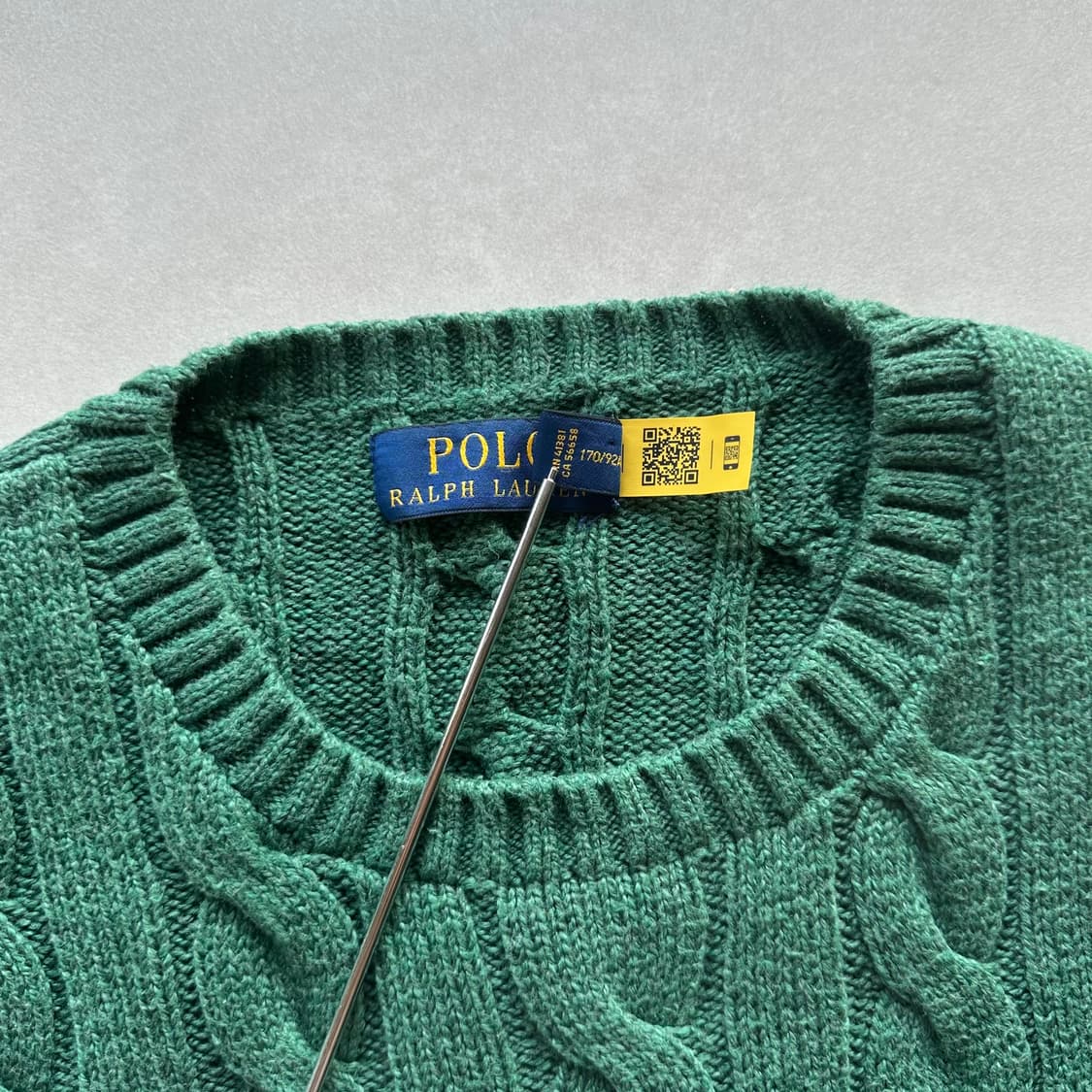 [S]폴로 랄프로렌 그린 케이블 니트 스웨터 상품이미지8