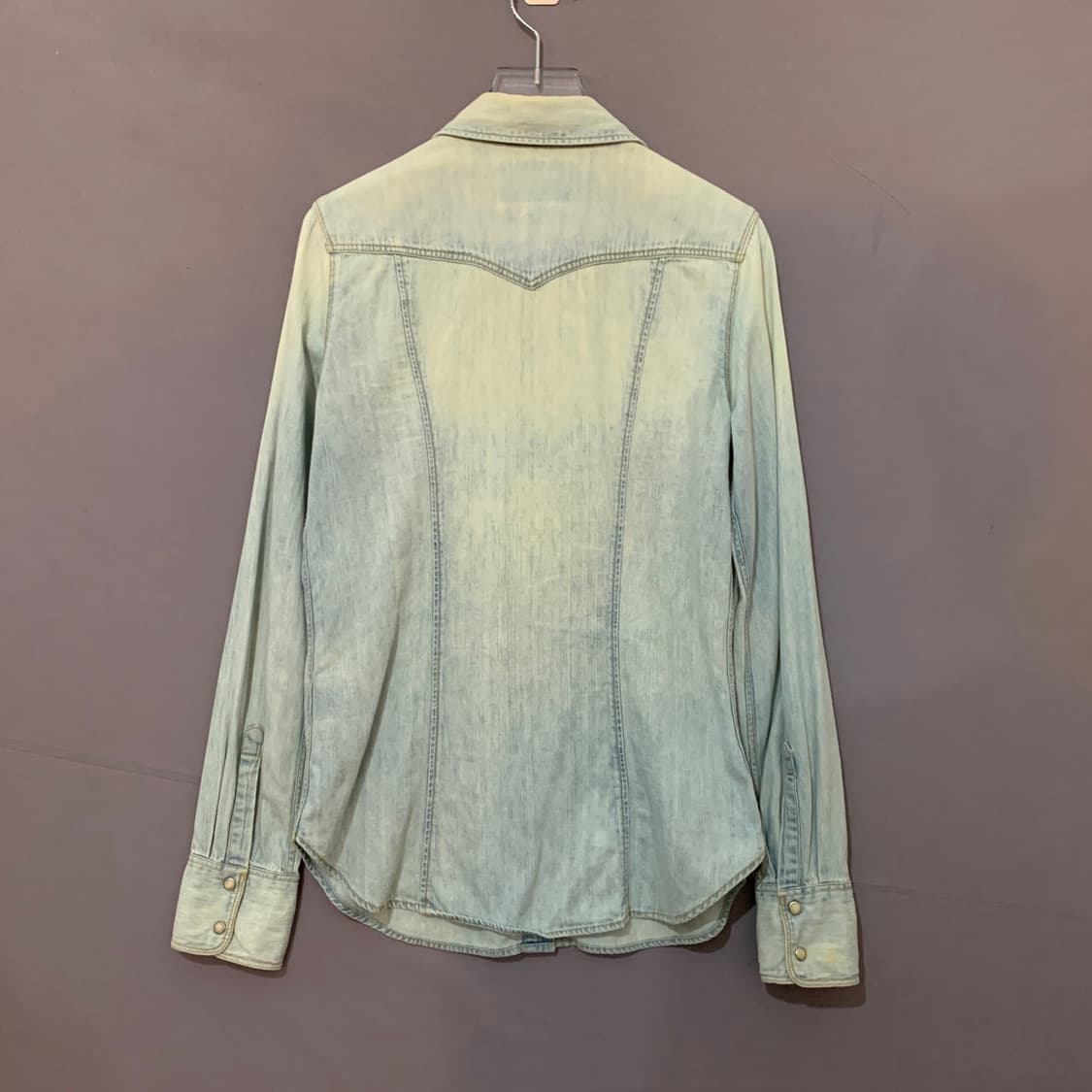 S 리바이스 연청 워싱 웨스턴 데님셔츠 청남방 상품이미지2