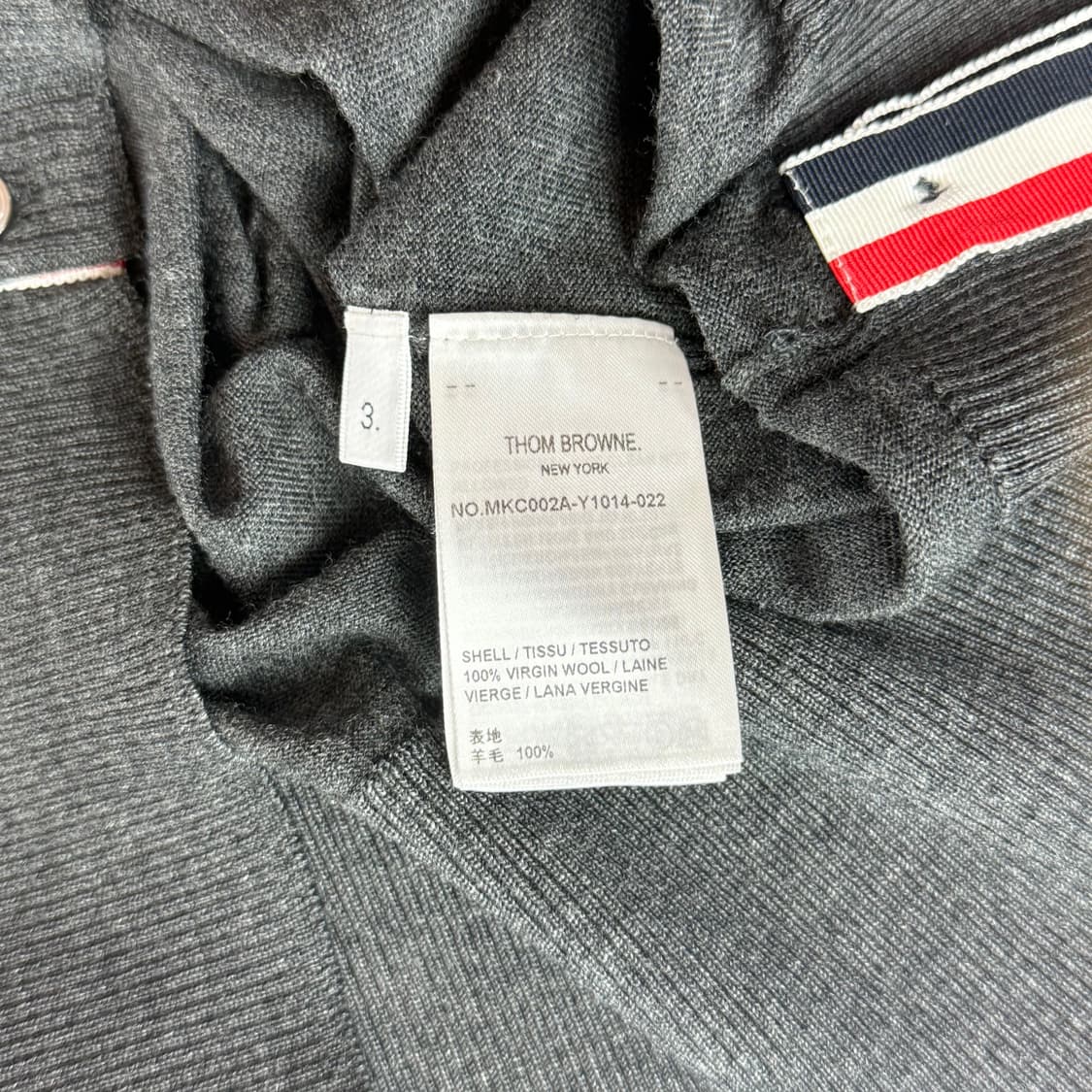 톰브라운 사선 완장 메리노 울 가디건 3사이즈 상품이미지5