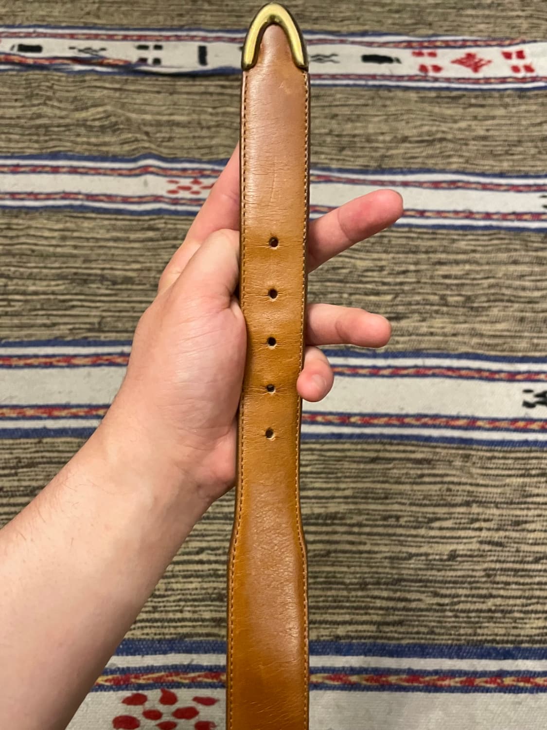 (36~40)USA SEBAGO 리얼레더 빈티지 웨스턴벨트 가죽벨트 상품이미지5