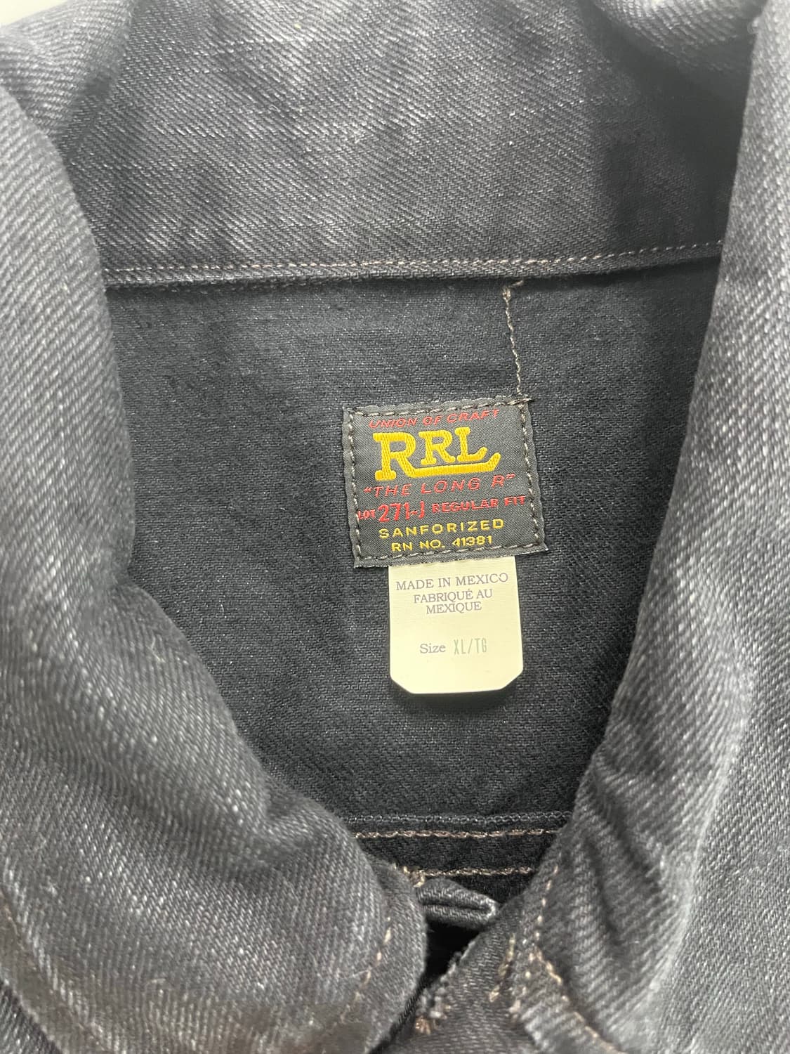 Rrl lot 271 black xl 상품이미지2