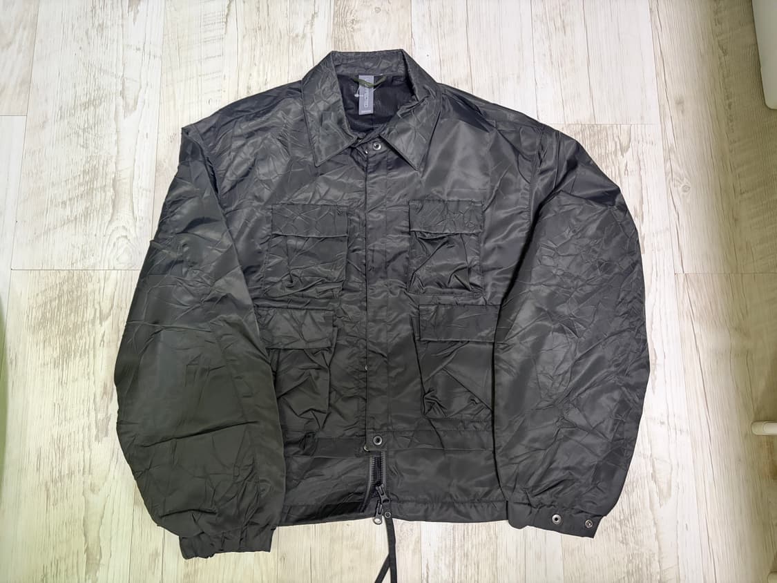 [M] 언어펙티드 레이어드 피셔맨 크링클 자켓 블랙 새상품 상품이미지1