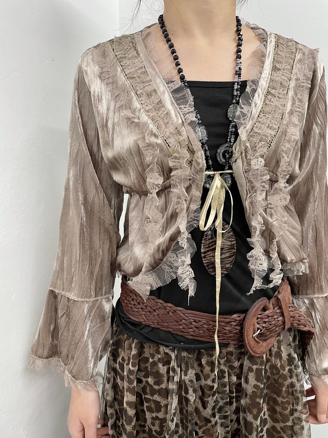 페어리 레이스 디테일 볼레로 탑 상품이미지3