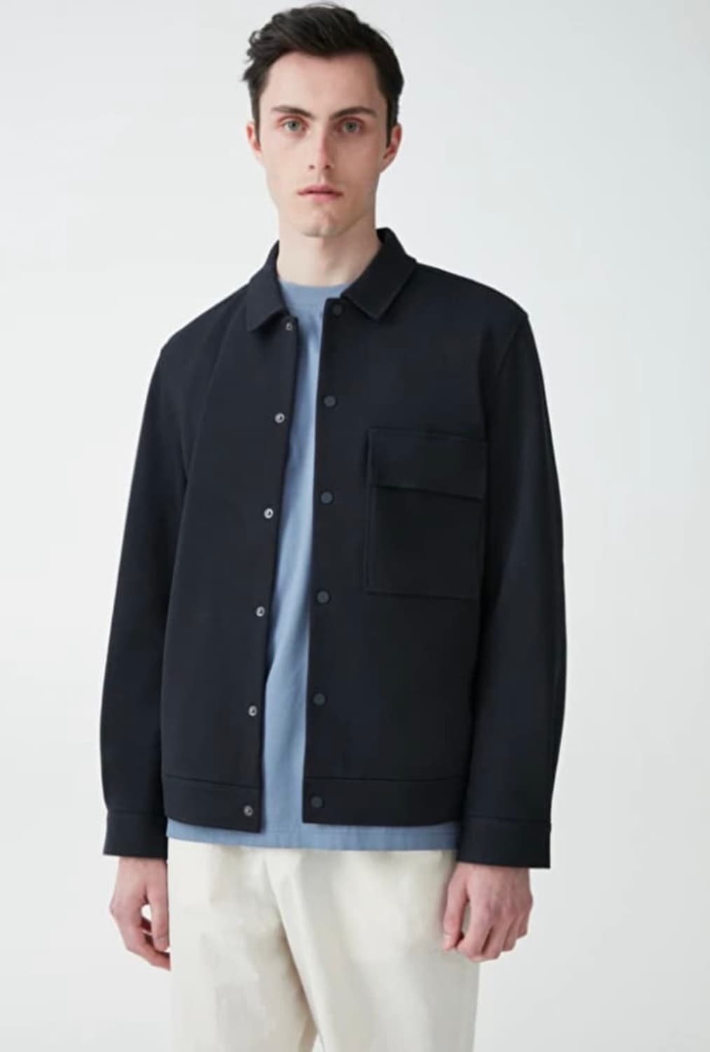 COS 트윌셔츠 네이비 M사이즈 상품이미지3