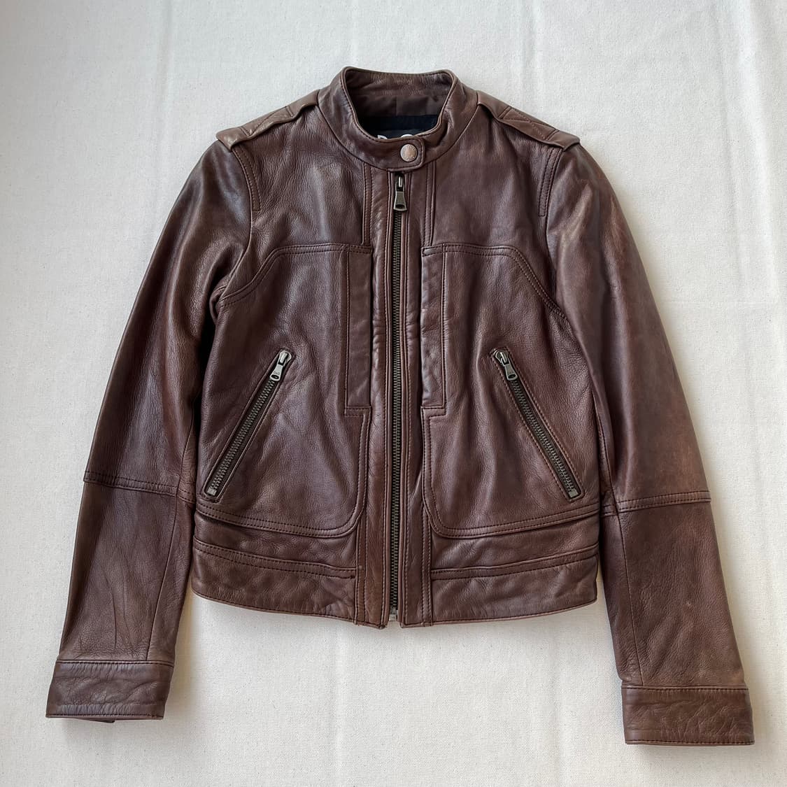 돌체앤가바나 브라운 레더 자켓 상품이미지1
