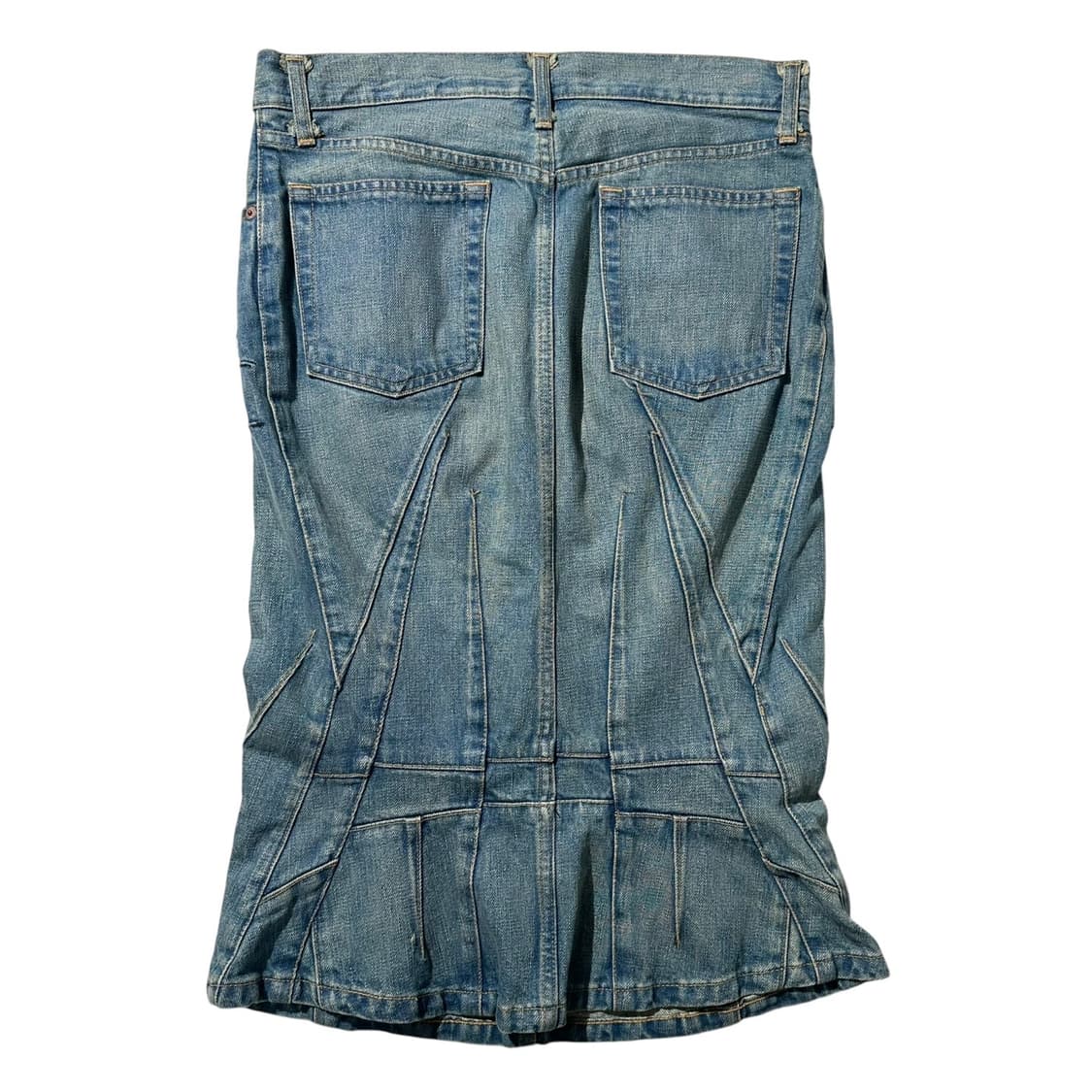 준야 와타나베 꼼데가르송 데님 플레이트 머메이드 스커트 상품이미지3