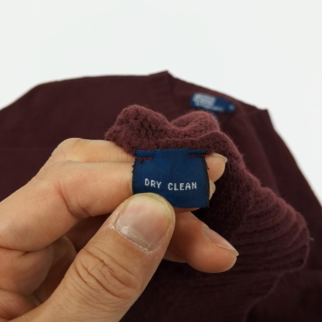 (CS569)XL 폴로 랄프로렌 버건디 V넥 램스울 니트 스웨터knit 상품이미지5