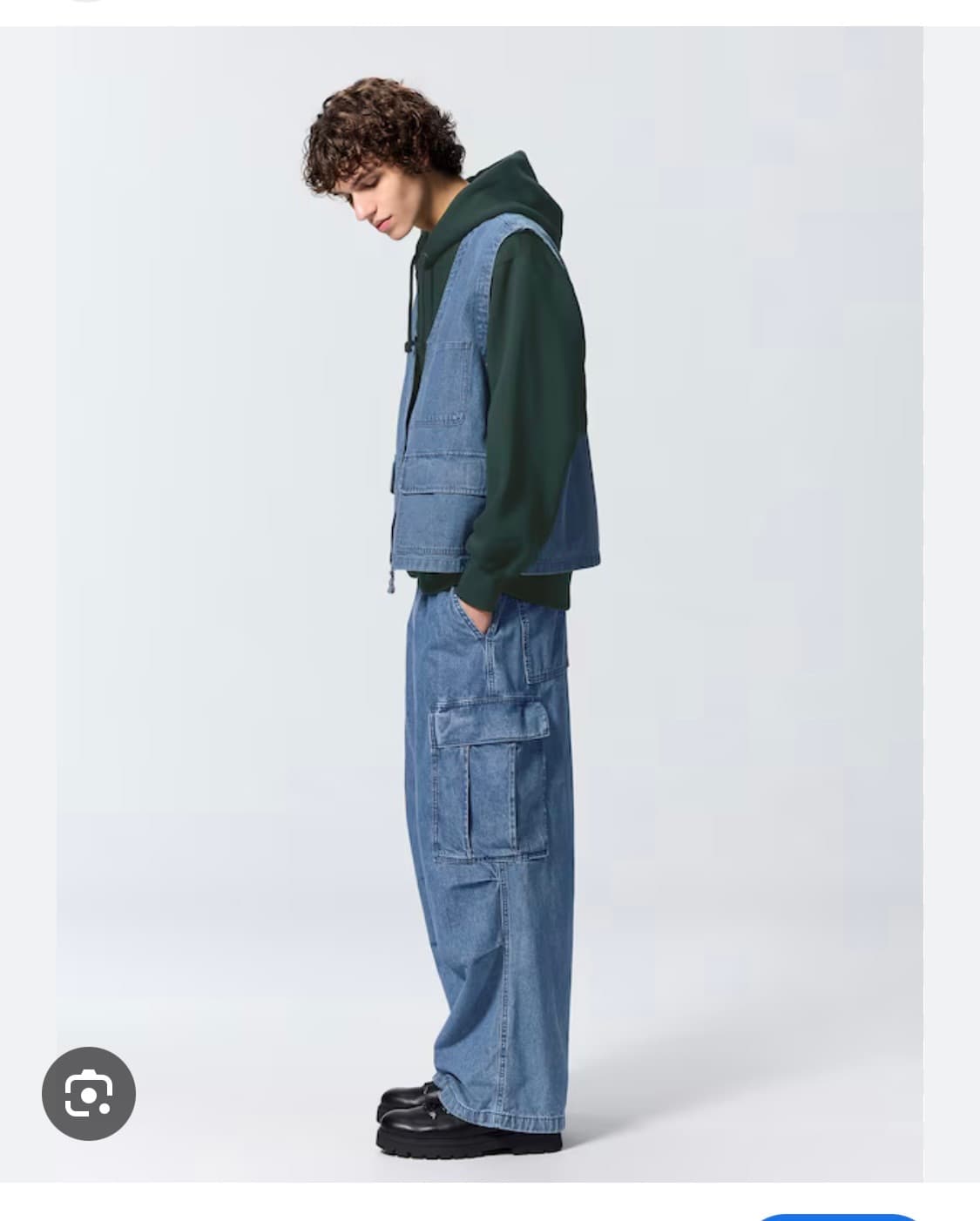 GU 슈퍼와이드 카고 청바지 M 상품이미지2