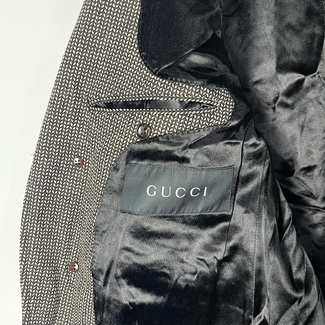 [GUCCI] 구찌 캐시미어 혼방 헤링본 롱 코트 상품이미지6