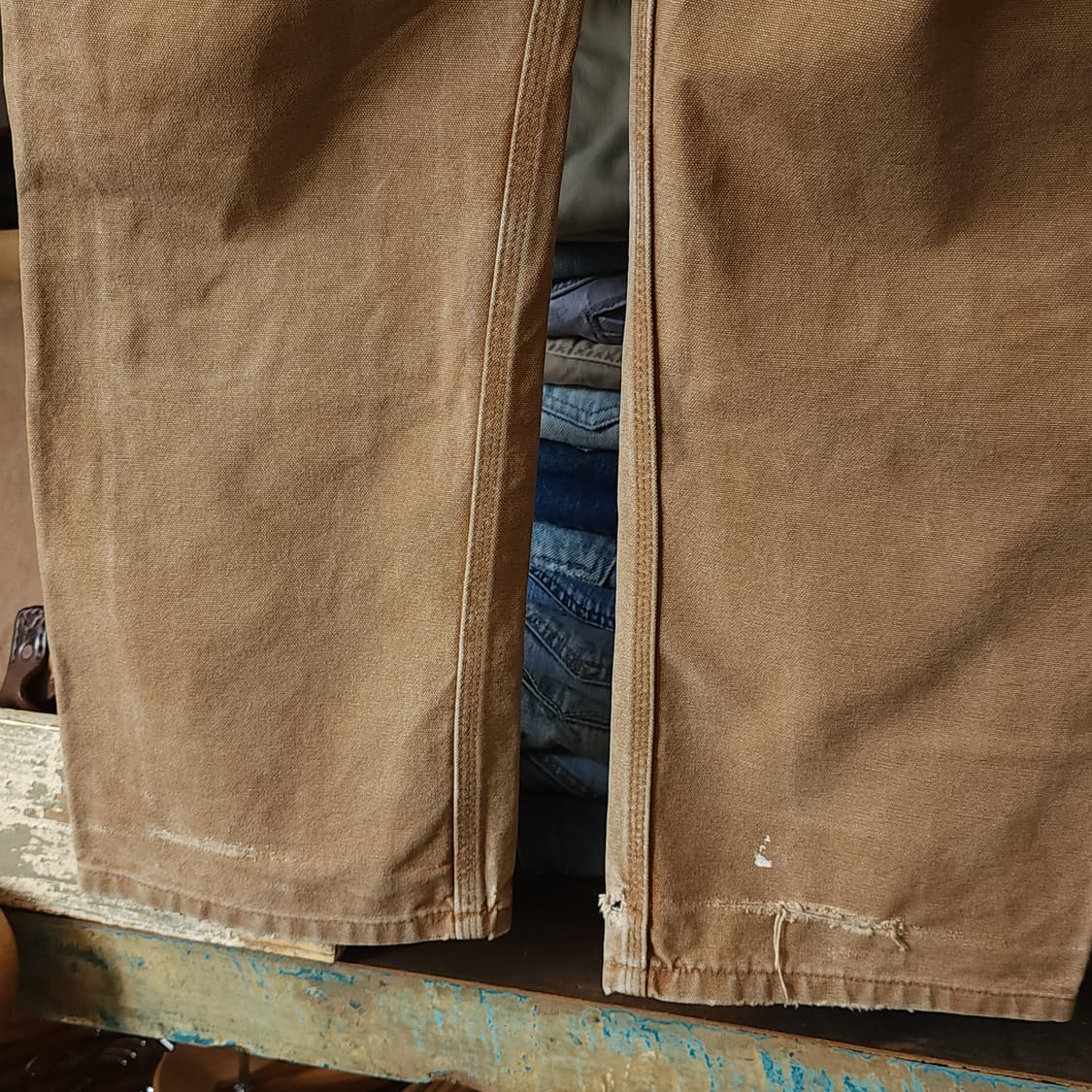 칼하트 워크팬츠 더블니 워크팬츠 브라운 6x32 상품이미지10