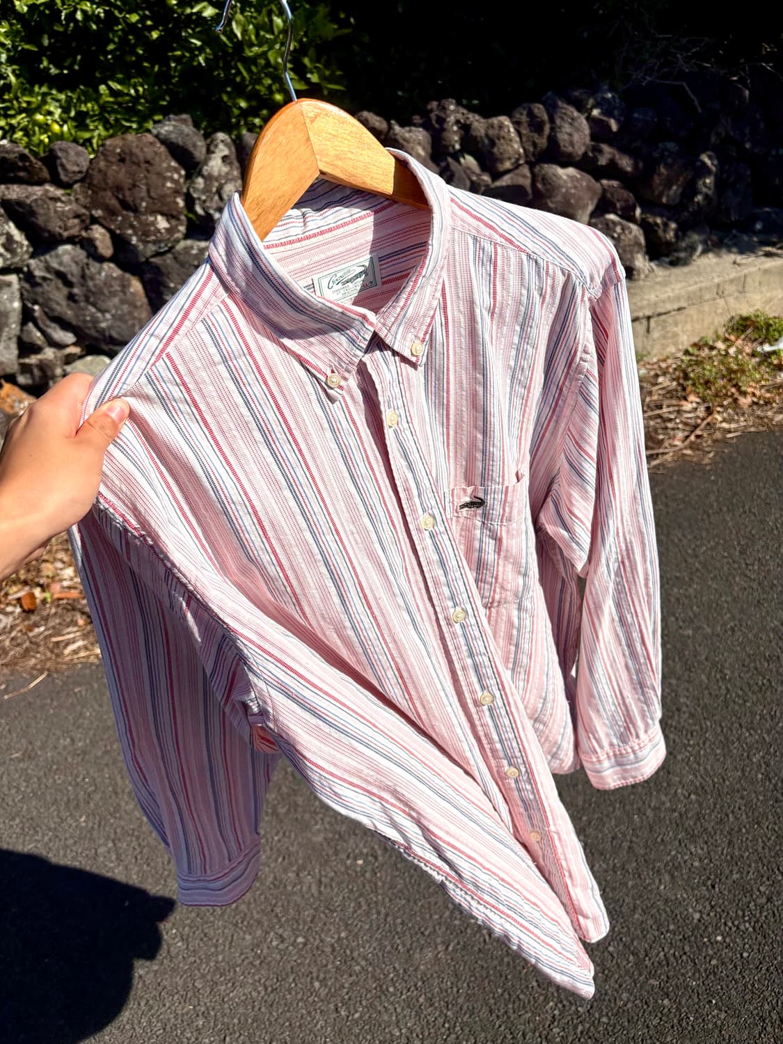 크로커다일 빈티지 스트라이프 셔츠 (L사이즈) 상품이미지1