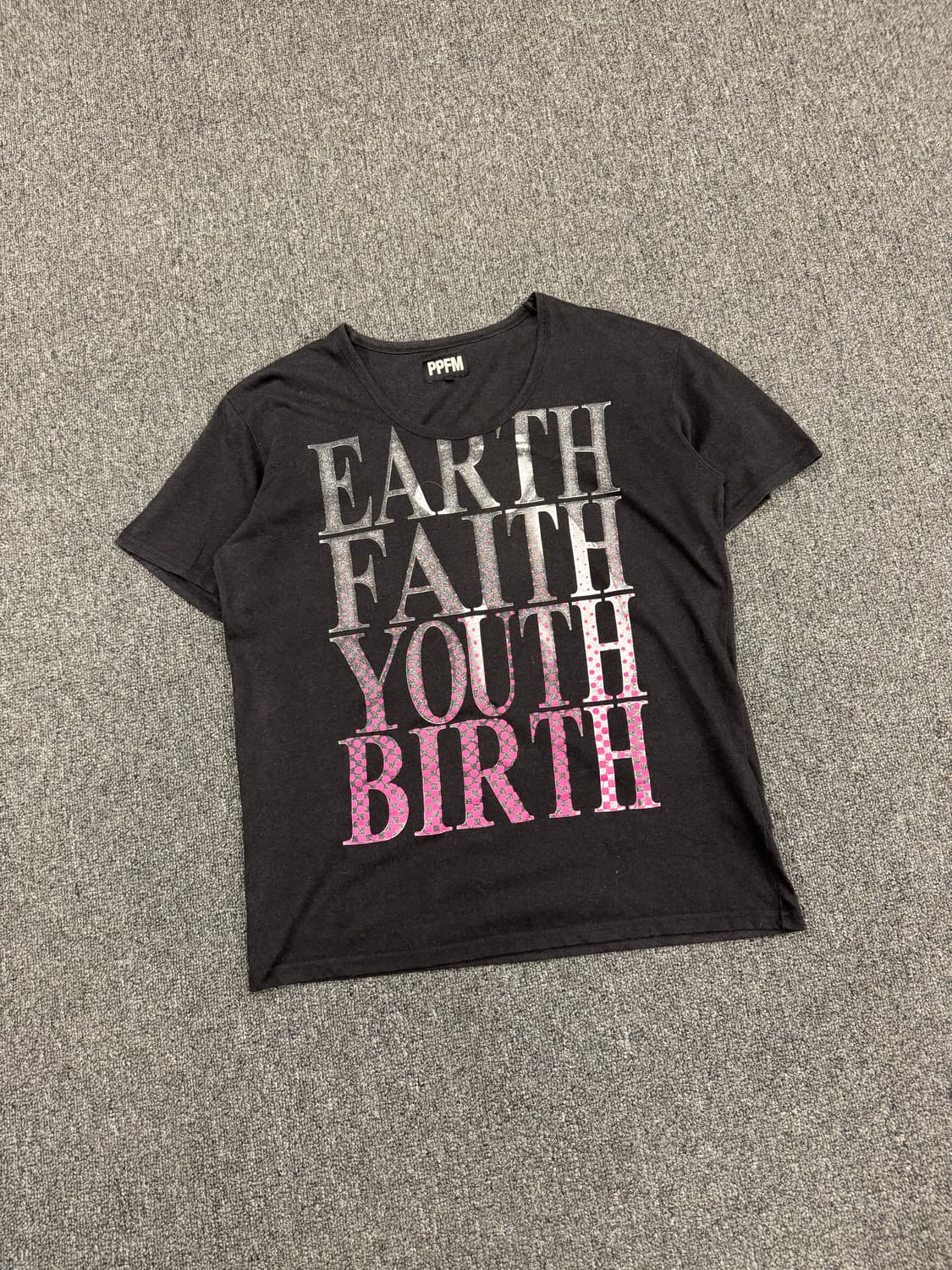 L)PPFM 빈티지 프린팅 여성 반팔티 상품이미지1