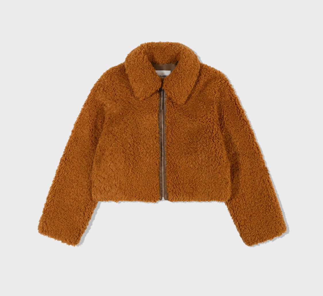Lowclassic FLUFFY FUR JACKET_COGNAC 상품이미지5