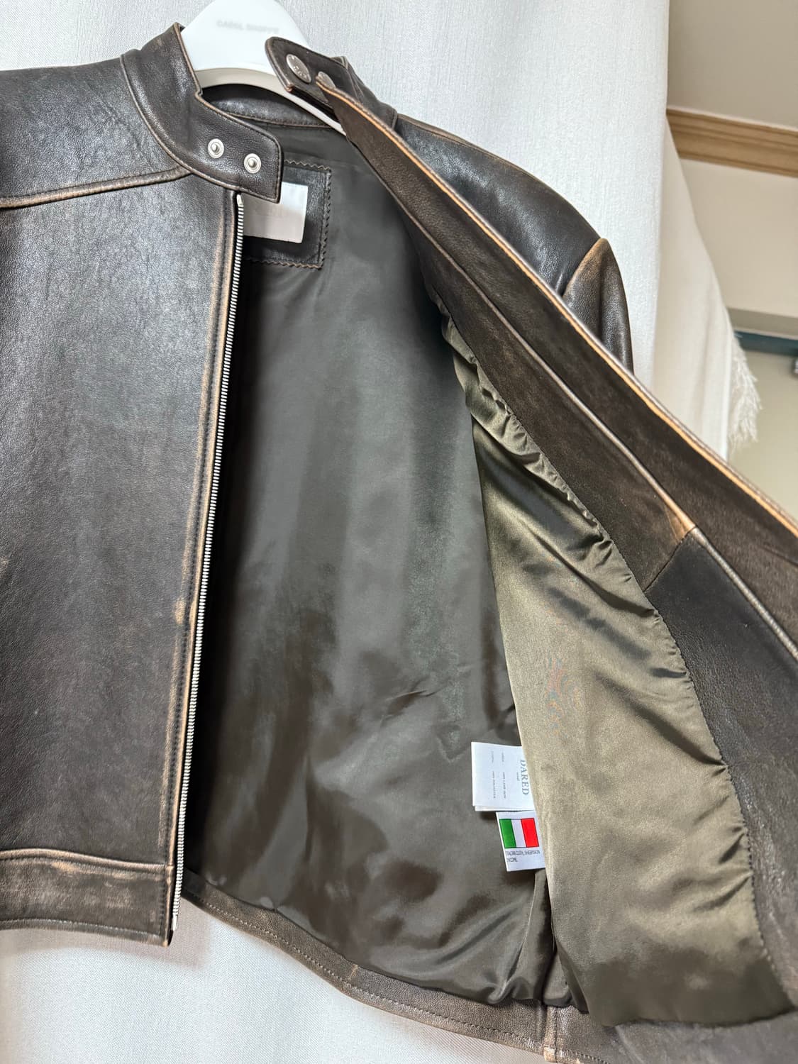 데어드 램스킨 워시드 레더자켓 상품이미지9