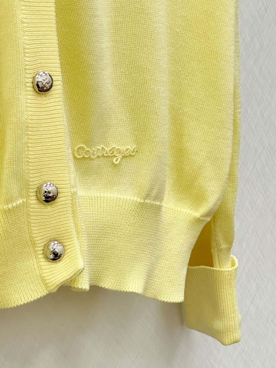 courreges / 꾸레쥬 옐로우 코튼 슬리브리스 + 가디건 세트  상품이미지8