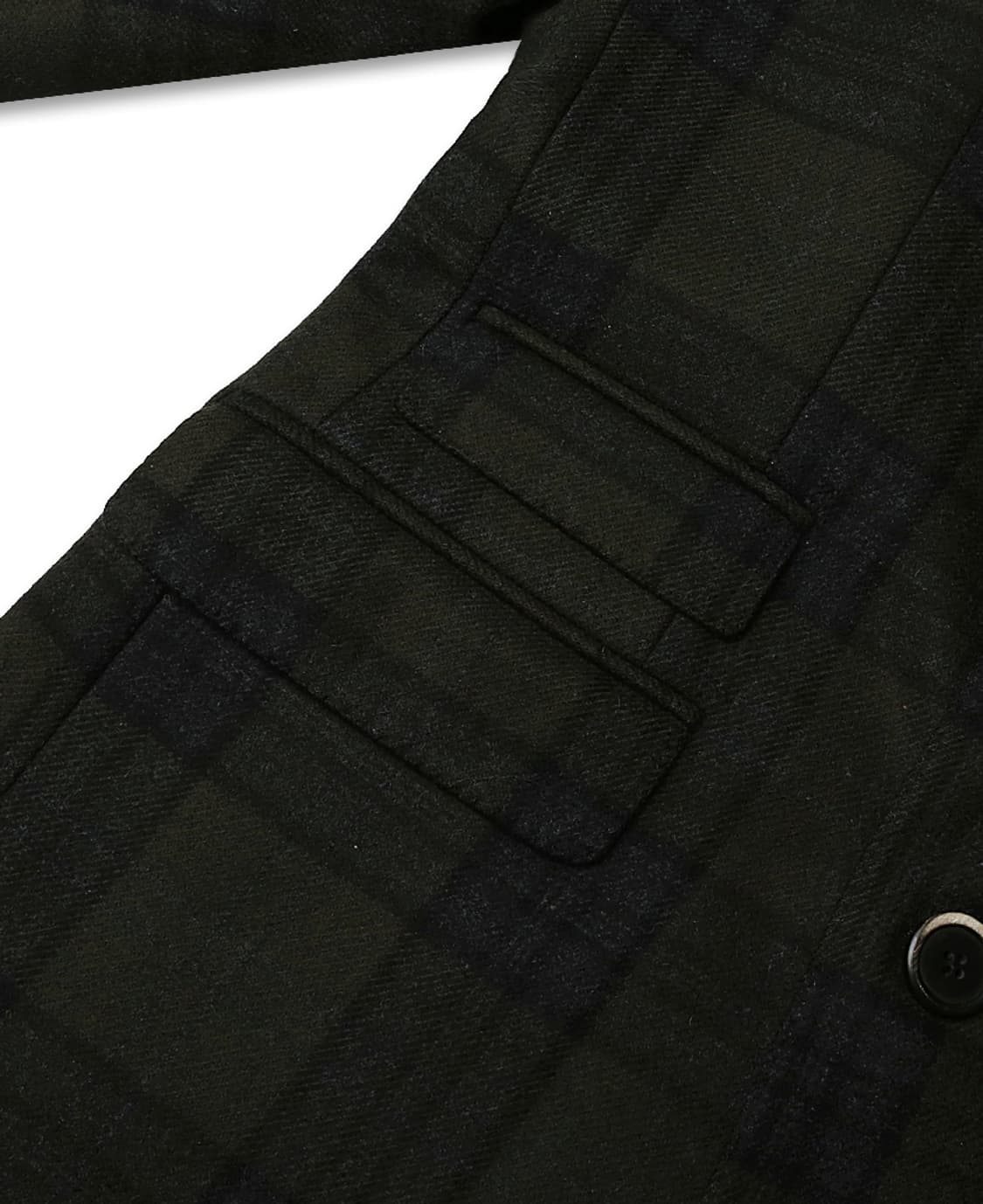 꼬르넬리아니 [Corneliani] 버진울 카키 체크 클래식 럭셔리 코트 상품이미지3