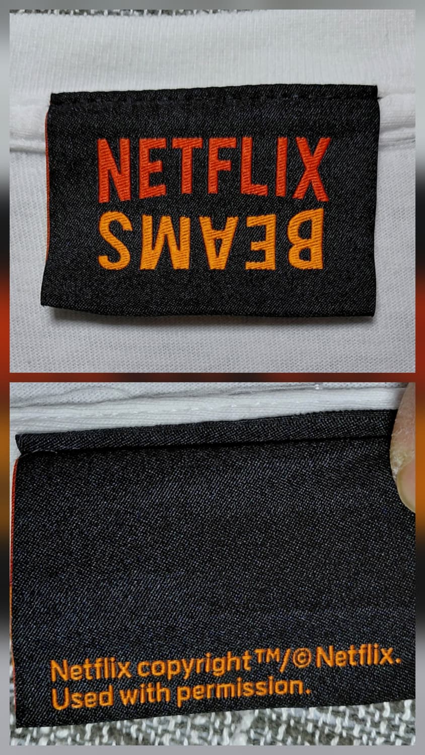 [L] NETFLIX x BEAMS 콜라보 빅 로고 티셔츠 상품이미지7