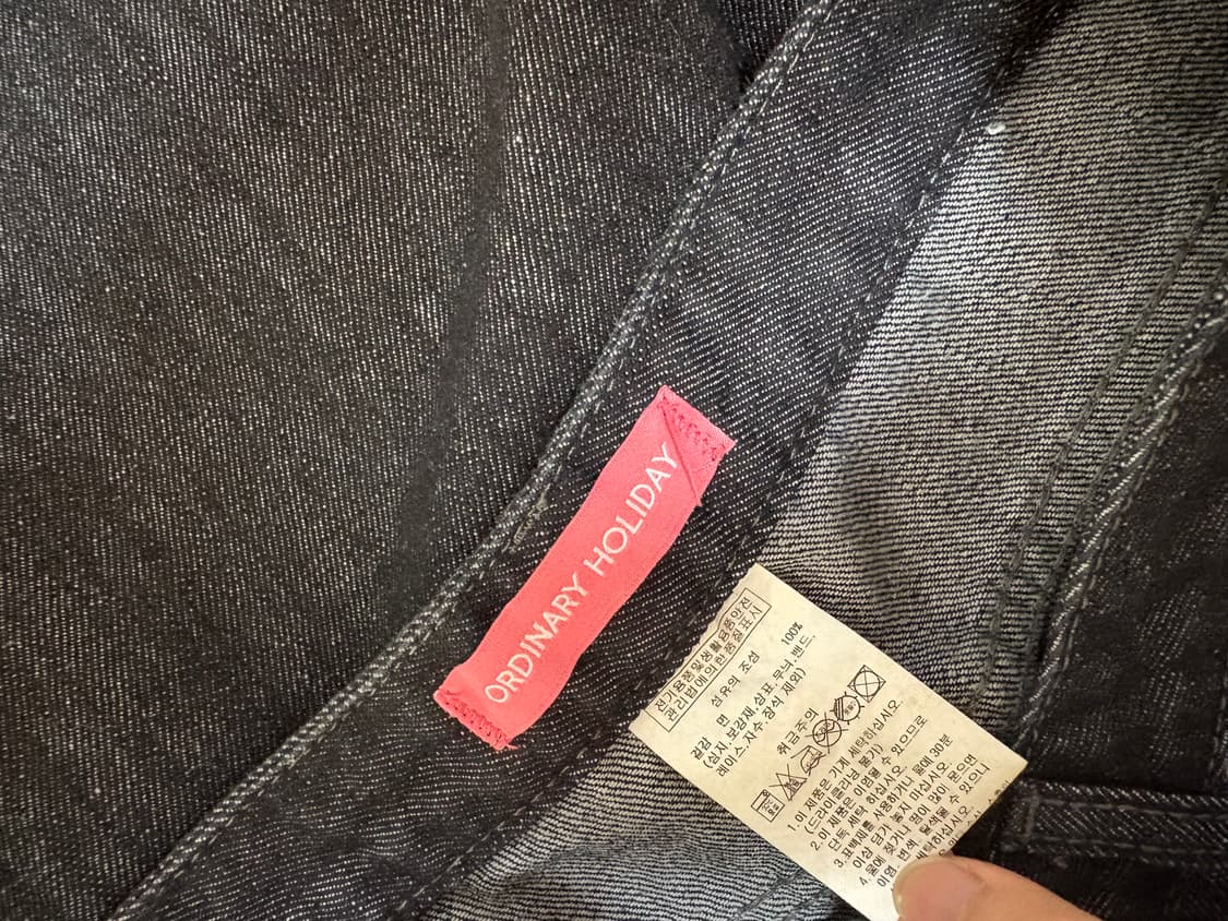 Ordinary Holiday 흑청 데님 롱스커트 상품이미지5