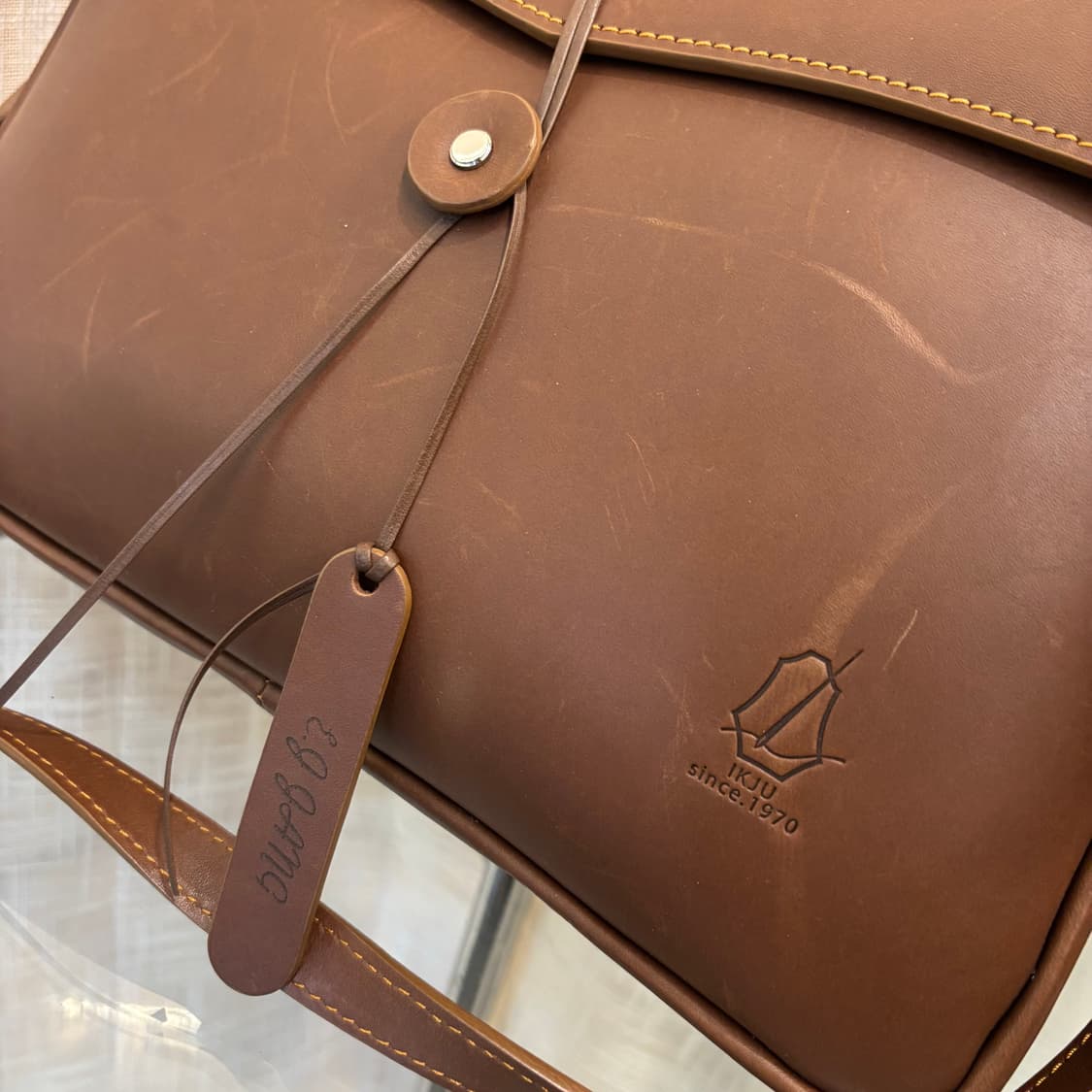  Ikju 익주 핸드메이드 가죽 브리프케이스 숄더백 상품이미지4