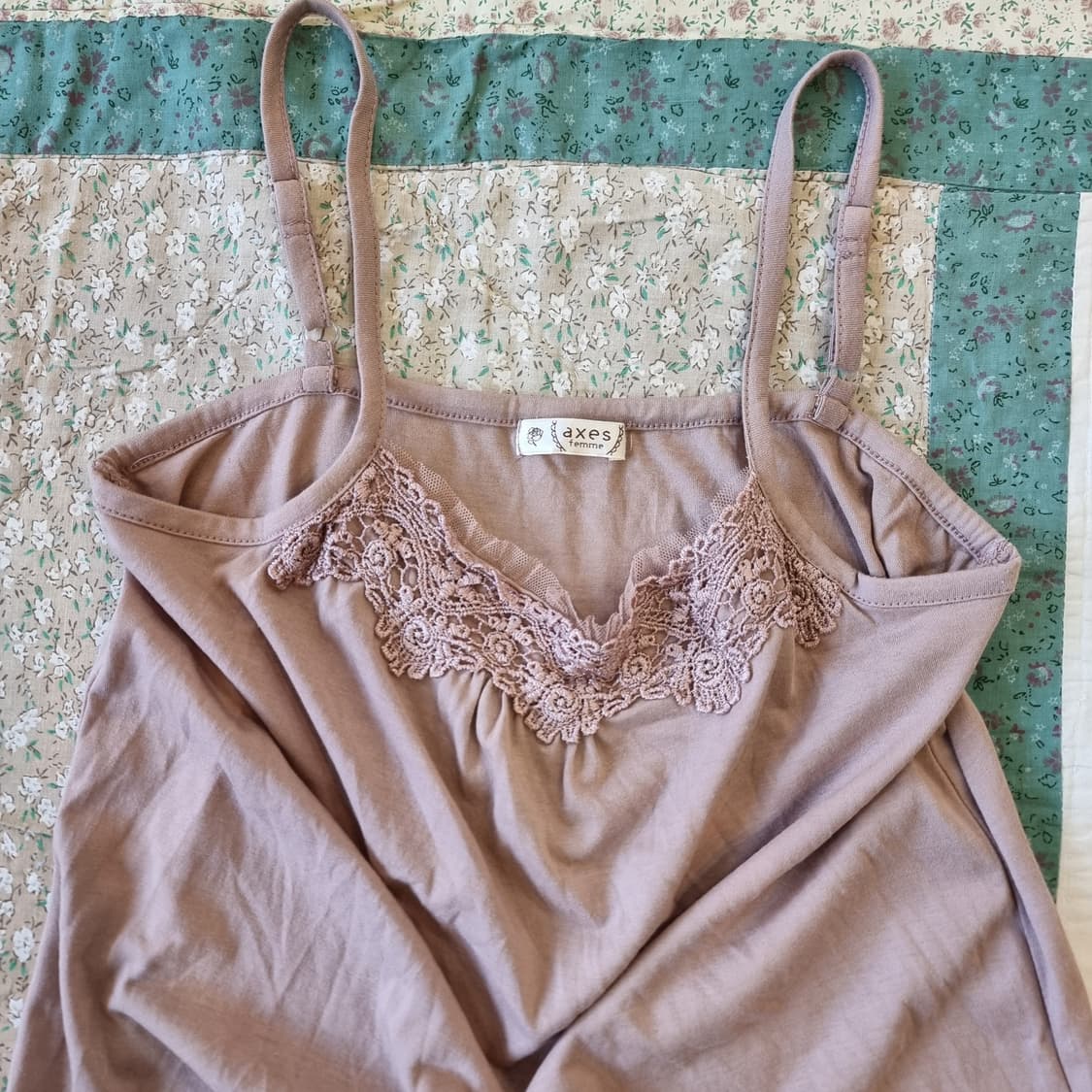 axes femme(악세즈팜) 모카핑크 레이스 인너 원피스 상품이미지3